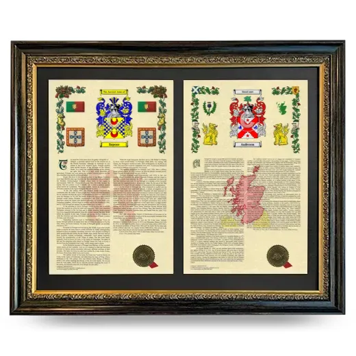 Double Armorial History Framed - Heirloom