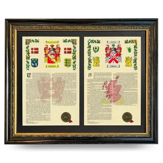 Double Armorial History Framed - Heirloom