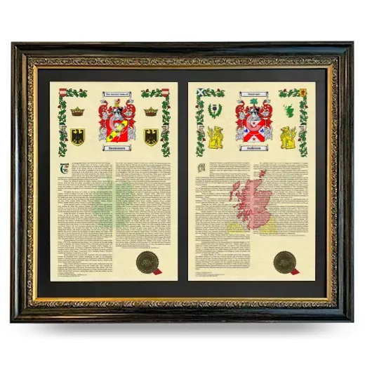 Double Armorial History Framed - Heirloom