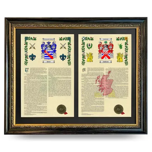 Double Armorial History Framed - Heirloom