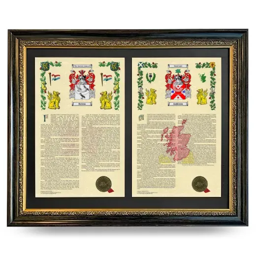 Double Armorial History Framed - Heirloom