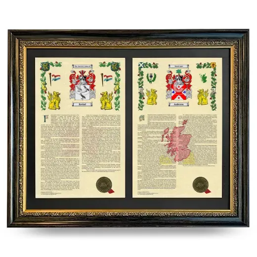 Double Armorial History Framed - Heirloom