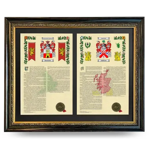 Double Armorial History Framed - Heirloom