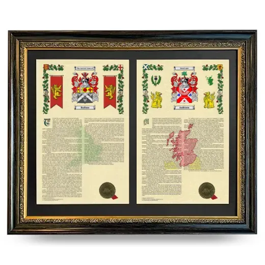 Double Armorial History Framed - Heirloom