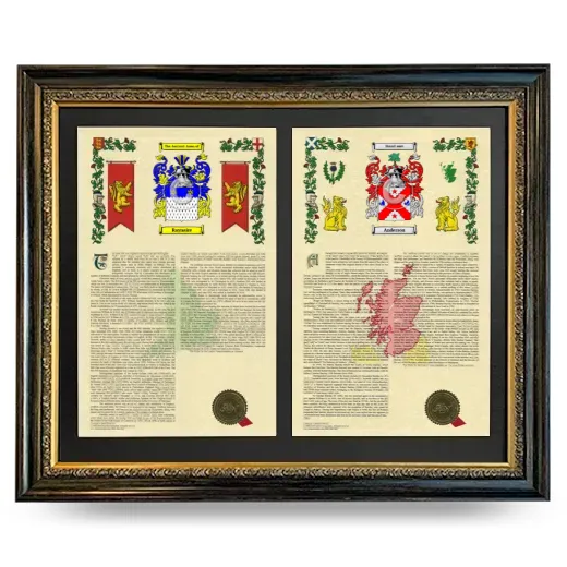 Double Armorial History Framed - Heirloom