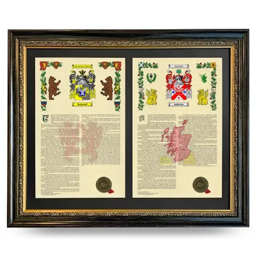 Double Armorial History Framed - Heirloom