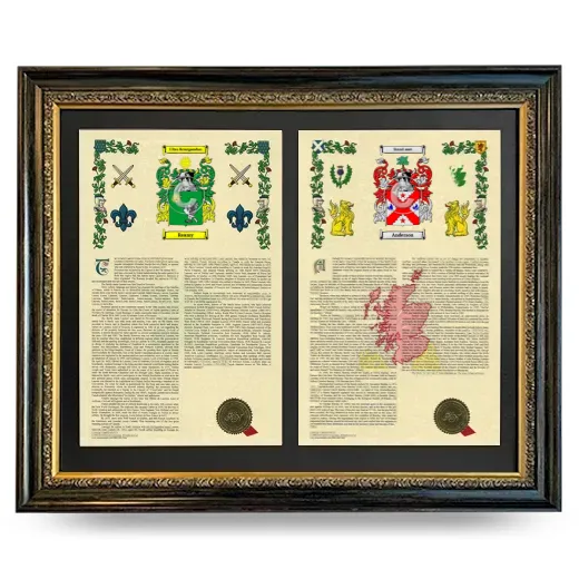 Double Armorial History Framed - Heirloom