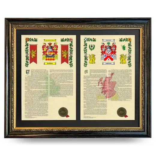 Double Armorial History Framed - Heirloom