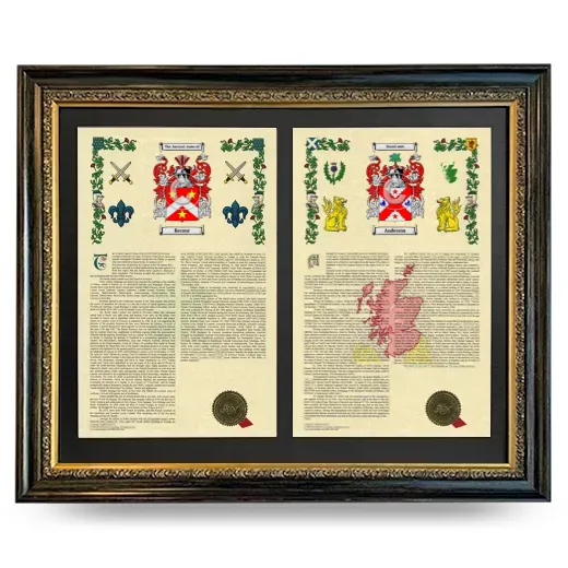 Double Armorial History Framed - Heirloom