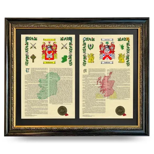 Double Armorial History Framed - Heirloom