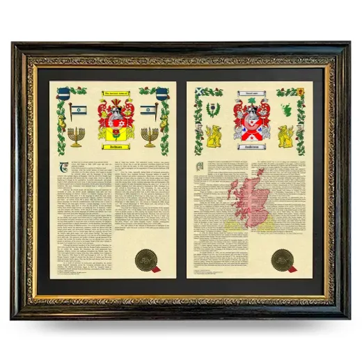 Double Armorial History Framed - Heirloom