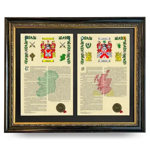 Double Armorial History Framed - Heirloom