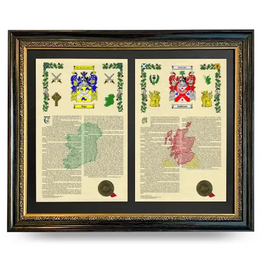 Double Armorial History Framed - Heirloom
