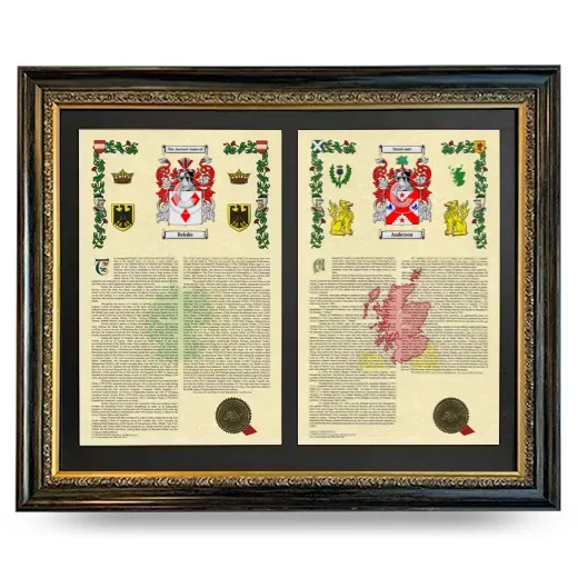 Double Armorial History Framed - Heirloom