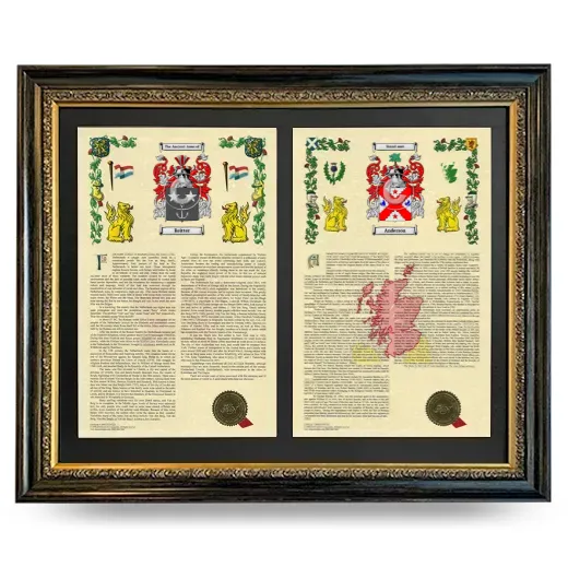 Double Armorial History Framed - Heirloom