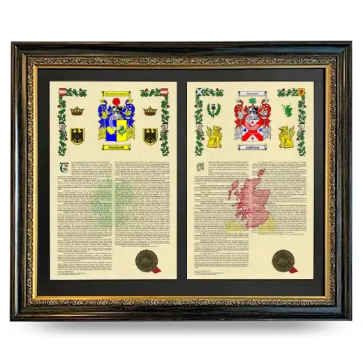 Double Armorial History Framed - Heirloom