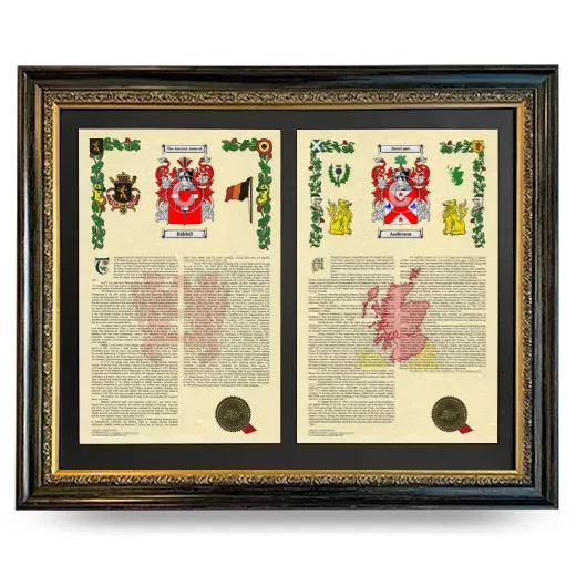 Double Armorial History Framed - Heirloom