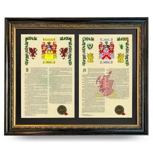 Double Armorial History Framed - Heirloom