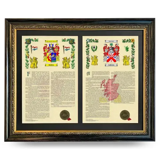 Double Armorial History Framed - Heirloom