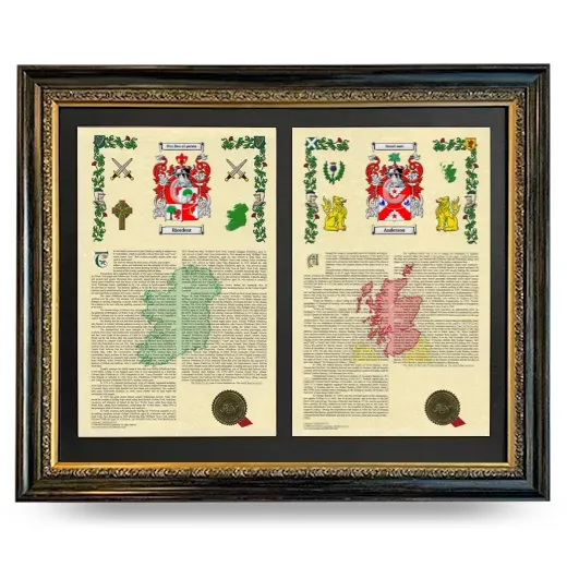 Double Armorial History Framed - Heirloom