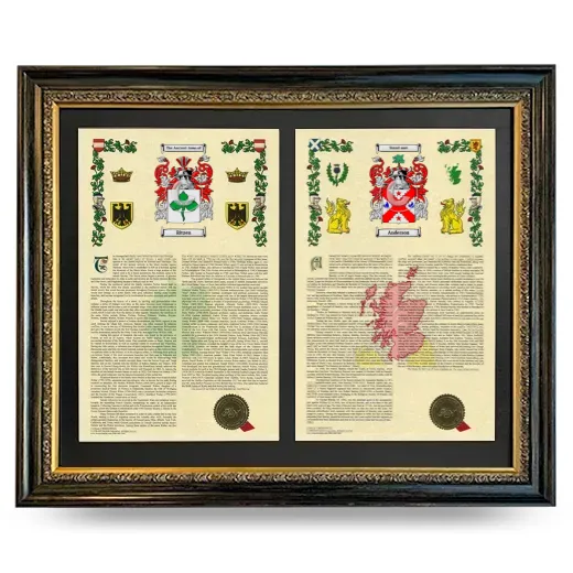 Double Armorial History Framed - Heirloom