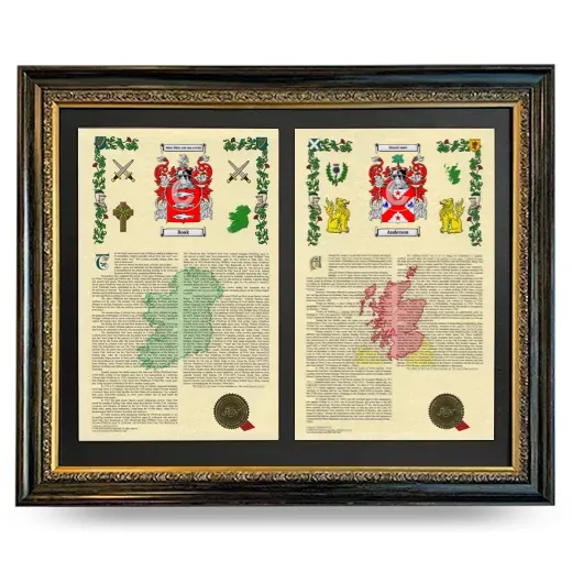 Double Armorial History Framed - Heirloom
