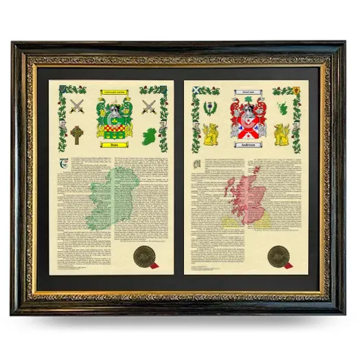 Double Armorial History Framed - Heirloom