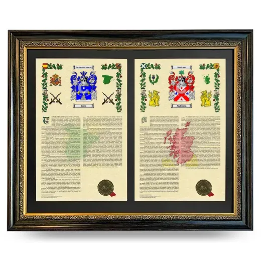 Double Armorial History Framed - Heirloom