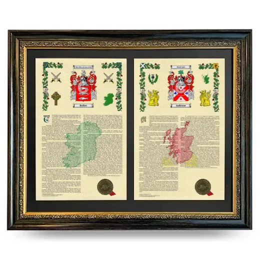 Double Armorial History Framed - Heirloom