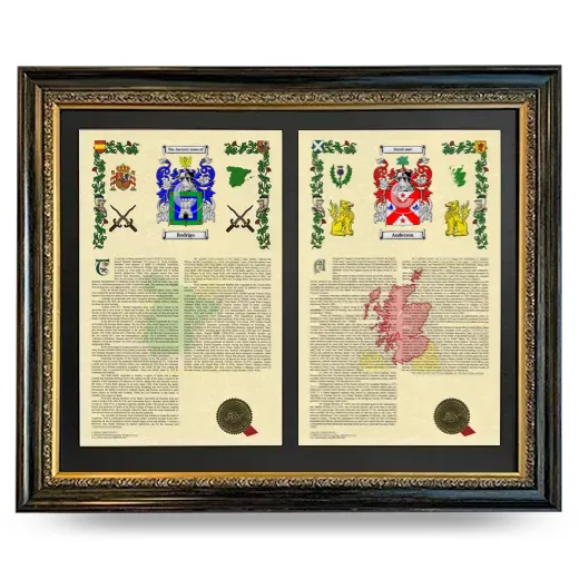 Double Armorial History Framed - Heirloom
