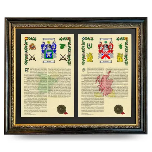 Double Armorial History Framed - Heirloom