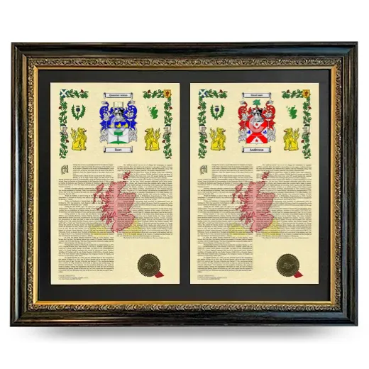 Double Armorial History Framed - Heirloom
