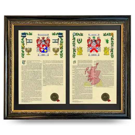 Double Armorial History Framed - Heirloom