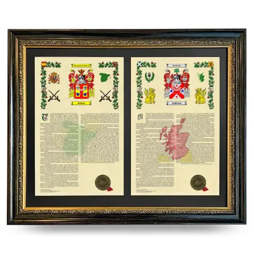 Double Armorial History Framed - Heirloom