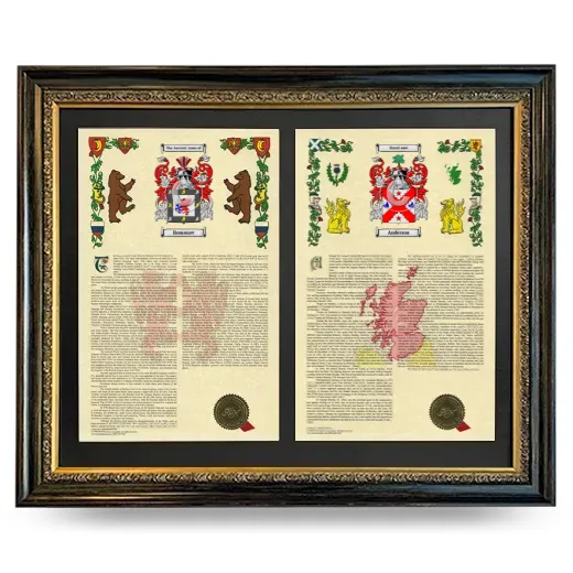 Double Armorial History Framed - Heirloom
