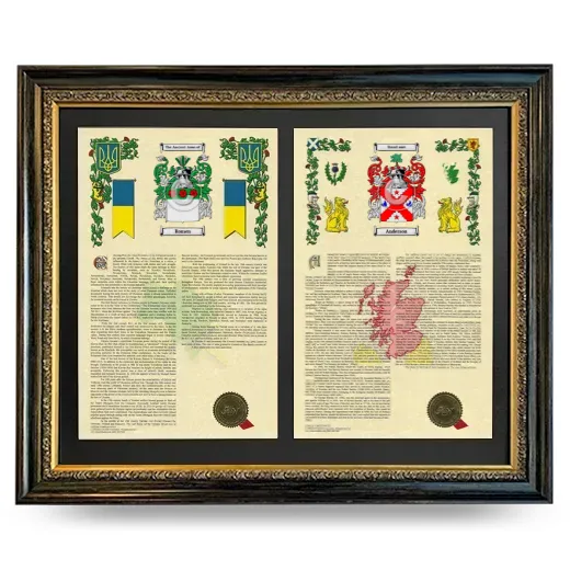 Double Armorial History Framed - Heirloom