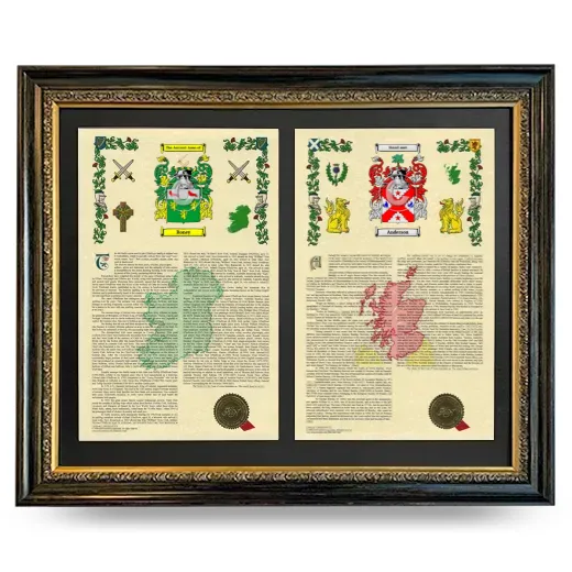 Double Armorial History Framed - Heirloom