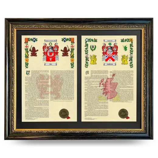Double Armorial History Framed - Heirloom