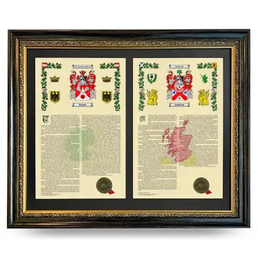 Double Armorial History Framed - Heirloom