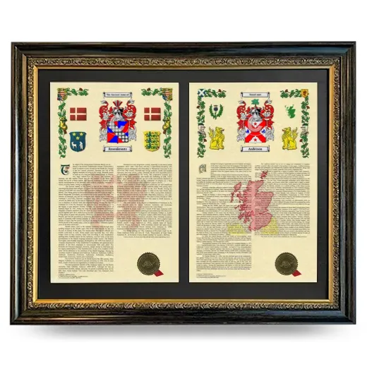 Double Armorial History Framed - Heirloom