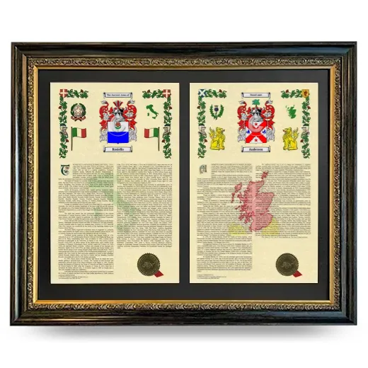 Double Armorial History Framed - Heirloom