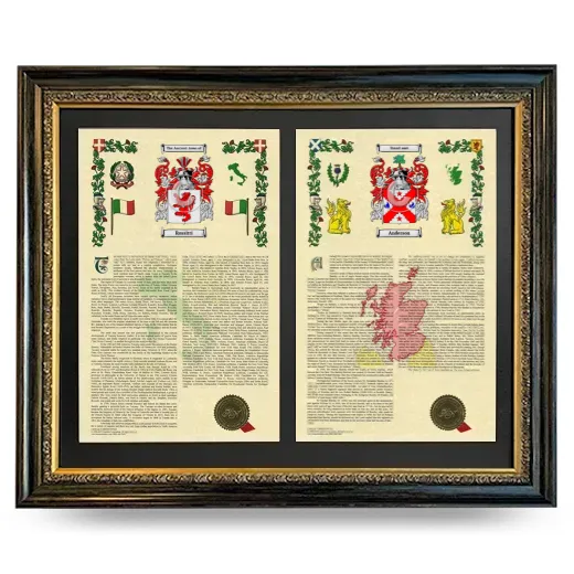Double Armorial History Framed - Heirloom