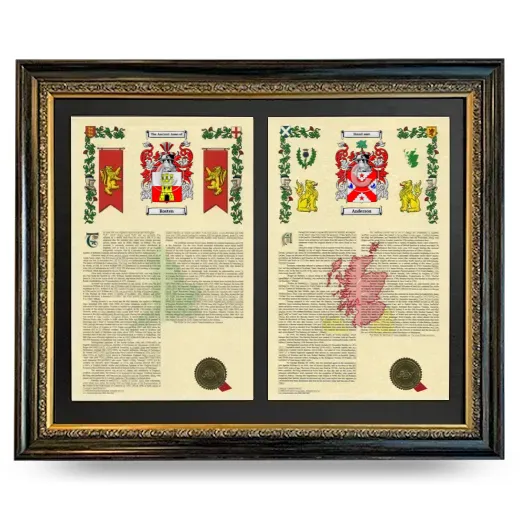 Double Armorial History Framed - Heirloom