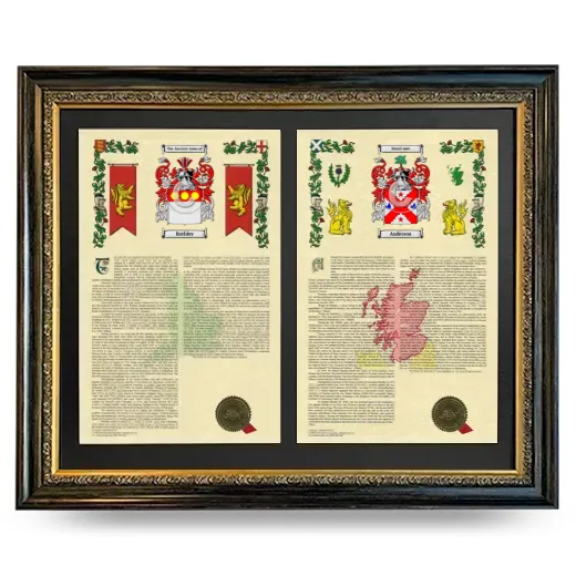 Double Armorial History Framed - Heirloom