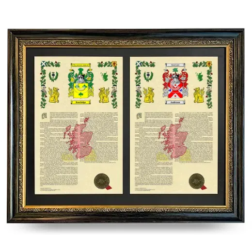 Double Armorial History Framed - Heirloom