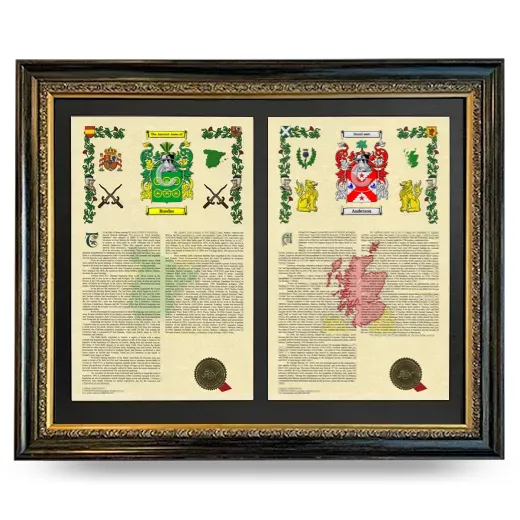 Double Armorial History Framed - Heirloom
