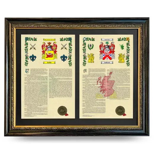 Double Armorial History Framed - Heirloom