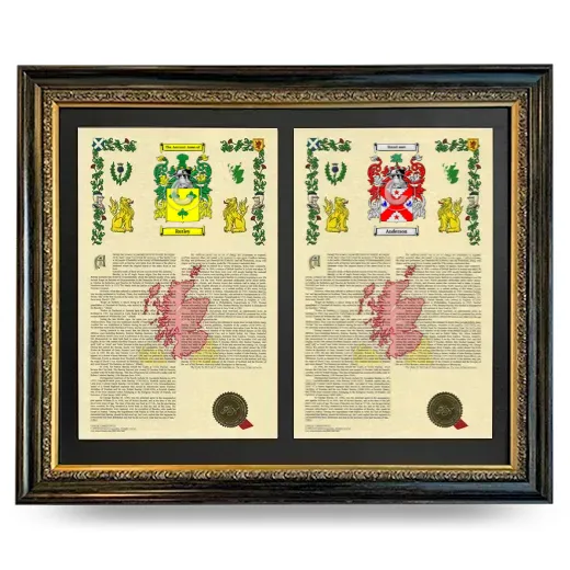 Double Armorial History Framed - Heirloom