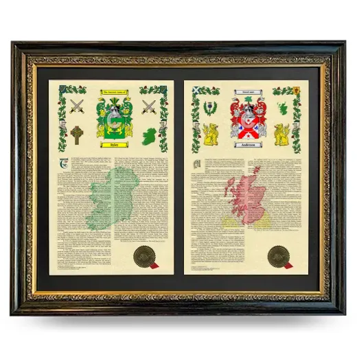 Double Armorial History Framed - Heirloom