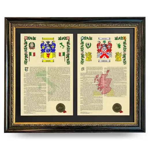 Double Armorial History Framed - Heirloom